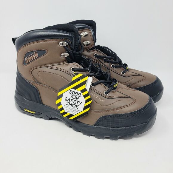 Coleman Carpenter Steel Toe Safety Work Boots Leather Mens Size 13 M Brown - Picture 1 of 6